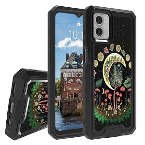 rossy case for motorola moto g 5g 2023 for moto g 5g 2023 phone case with art moon stars pattern dual layer hybrid heavy duty shockproof protection cover case for motorola moto g 5g 2023