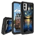 Rossy Case for Motorola Moto G 5G 2023, for Moto G 5G 2023 Phone Case with Art Starry Night Pattern Dual Layer Hybrid Heavy Duty Shockproof Protection Cover Case for Motorola Moto G 5G 2023