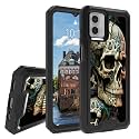 Rossy Case for Motorola Moto G 5G 2023, for Moto G 5G 2023 Phone Case with Cool Skull Pattern Dual Layer Hybrid Heavy Duty Shockproof Protection Cover Case for Motorola Moto G 5G 2023