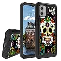 Rossy for Motorola Moto G Power 2023 Case for Moto G Power 2023 Phone Case with Art Skull Pattern for Women Men Dual Layer Hybrid Heavy Duty Shockproof Protection Case for Moto G Power 2023 6.5"