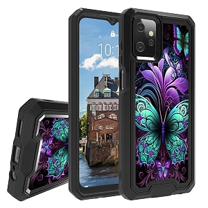 rossy for motorola moto g power 2023 case for moto g power 2023 phone case with art butterflies pattern for women men dual layer hybrid heavy duty shockproof protection case for moto g power 2023 6534