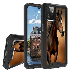 rossy for motorola moto g power 2023 case for moto g power 2023 phone case with horses running pattern for women men dual layer hybrid heavy duty shockproof protection case for moto g power 2023 6534
