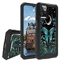 Rossy for Motorola Moto G Power 2023 Case for Moto G Power 2023 Phone Case with Moth Moon Butterfly Pattern for Women Men Dual Layer Hybrid Heavy Duty Shockproof Cover Case for Moto G Power 2023 6.5"