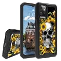 Rossy for Motorola Moto G Power 2023 Case for Moto G Power 2023 Phone Case With Sunflower Skull Pattern for Women Men Dual Layer Hybrid Heavy Duty Shockproof Protection Case for Moto G Power 2023 6.5"