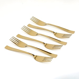 cutlery set 12 pcs stainless steel gold premium spoon set luxury dinning tabelware gift for house warming 6pcs fork