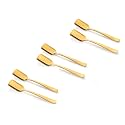 Cutlery Set Stainless Steel Gold Premium Spoon Set Luxury Dinning Tabelware Gift for House Warming (Ice-Cream Spoon), 10 Cm