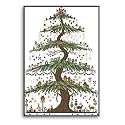 Rosyfoxes Cross Stitch Kits Stamped Full Range of Embroidery Starter Kits for Adult DIY- Printed kit Christmas Tree (2)(Printed) 14ct 2-Strands 18.9×26 inches