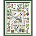 Rosyfoxes Cross Stitch Kits Stamped Full Range of Embroidery Starter Kits for Adult DIY- Printed kit Mary's Garden (Printed) 11ct 3-Strands 19.7x24.8 inches