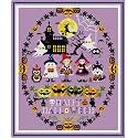 Rosyfoxes Cross Stitch Kits Stamped Full Range of Embroidery Starter Kits for Beginners DIY 11CT 3 Strands -Printed kit Happy Halloween (Printed) 18.1x22 inches
