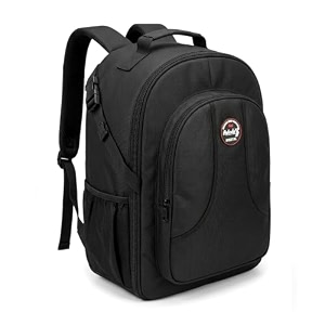 rotadob1 26 inch professional dslr camera backpack bag with removable padded dividers high quality zippers amp tripod holder for slrmirrorless cameras lenses amp accessories black