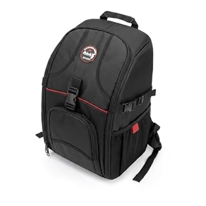 rotadob16 15 inch 38 cm professional dslr camera backpack bag with waterproof rain cover removable padded dividers tripod holder amp rubber base for slrmirrorless cameras amp accessories black