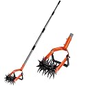 Rotary Cultivator Garden Tool,2-in-1 Hand Tiller & Action Hoe Garden Weeder