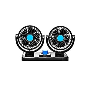 rotating double head fan electric operate for all car dashboard
