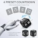 Rotating Pomodoro Timer 5, 25, 10, 50 Minutes Preset, Desk Productivity Flip Timer, ADHD Tool Cube Countdown Stopwatch, Vibration/High/Low Volume/Custom Modes, for Work, Study