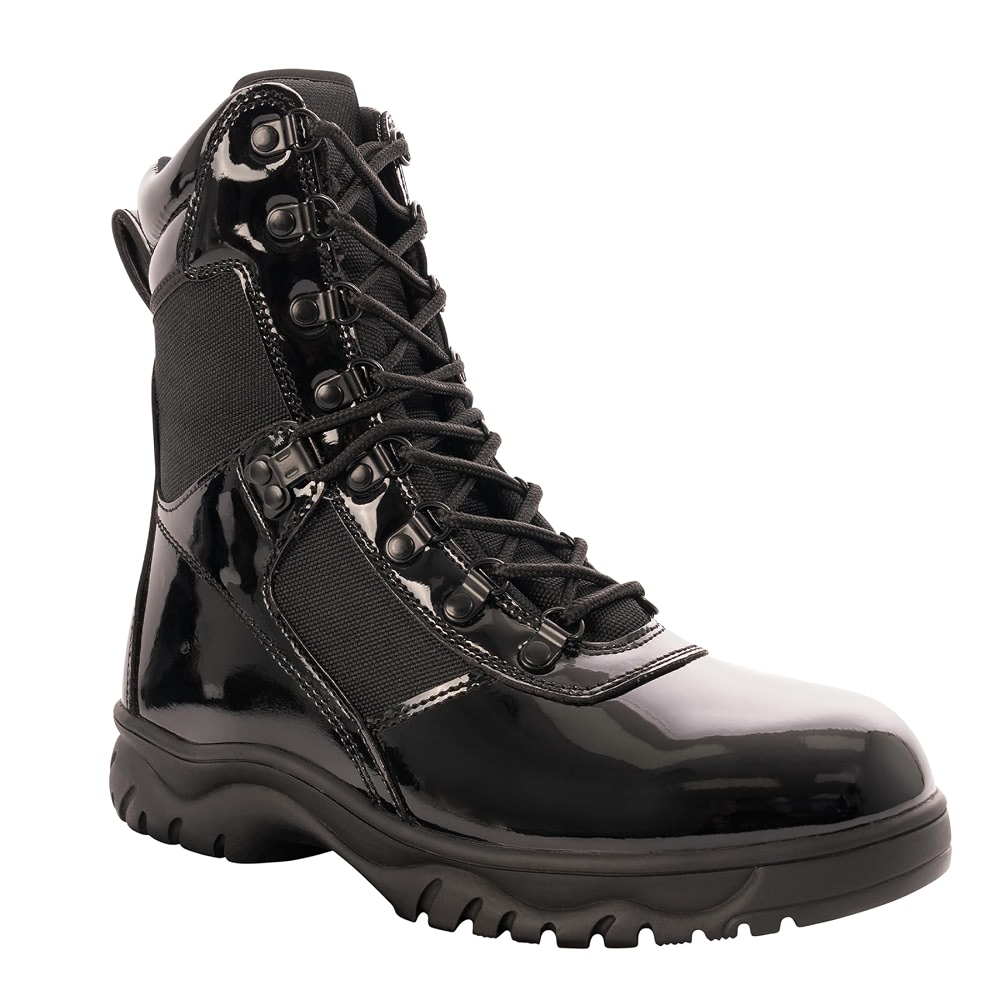 Rothco Forced Entry High-Gloss Tactical Boot with Side Zipper - 8 Inch ...