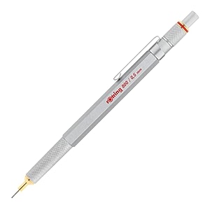 rotring 800 retractable mechanical pencil 05 mm silver barrel