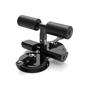 roughhouse adjustable sit-up bar for home workouts  portable abdominal exercise equipment with strong dual suction cups  sit-up assistant device for abs core strength and fitness at home