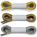 Round Boot Laces 3 Pairs Heavy Duty