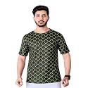 Round Collar Cotton Poly Striped Printed T