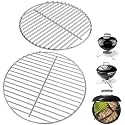 Round Cooking Grate &amp; Charcoal Grate Kit for Weber 14 Inch Smokey Joe Grill