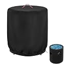 Round Fire Pit Cover 24in 600D Outdoor Propane Fire Column Cover
