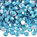 Round Gemstones Flatback Rhinestones for Bedazzling Aquamarine SS50 144pcs