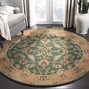 round handmade thick woolen anti slip carpet and rugs for living room bedroom hall dinning room etc 8x8 feet rugs
