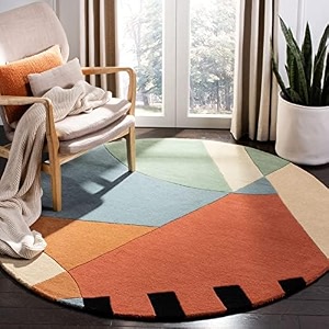 round handmade thick woolen anti slip carpet and rugs for living room bedroom hall dinning room etc 11x11 feet