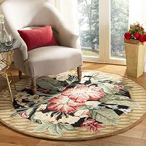 round handmade thick woolen anti slip carpet and rugs for living room bedroom hall dinning room carpets 5x5 feet