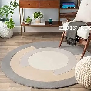 round handmade thick woolen anti slip carpet and rugs for living room bedroom hall dinning room carpets 5x5 feet