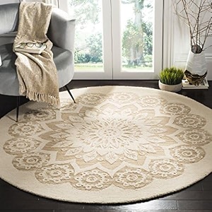 round handmade thick woolen anti slip carpet and rugs for living room bedroom hall dinning room etc 7x7 size
