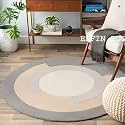 Round Handmade Thick Woolen Anti Slip Carpet and Rugs for Living Room Bedroom Hall Dinning Room 9x9 Carpets