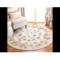 Round Handmade Thick Woolen Anti Slip Carpet and Rugs for Living Room Bedroom Hall Dinning Room 4x4 Size