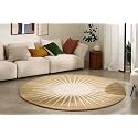 Round Handmade Thick Woolen Anti Slip Carpet and Rugs for Living Room Bedroom Hall Dinning Room 10x10 Rugs
