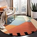 Round Handmade Thick Woolen Anti Slip Carpet and Rugs for Living Room Bedroom Hall Dinning Room Rugs 3x3 Size