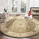 Round Handmade Thick Woolen Anti Slip Carpet and Rugs for Living Room Bedroom Hall Dinning Room etc 11x11 feet