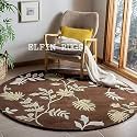 Round Handmade Thick Woolen Anti Slip Carpet and Rugs for Living Room Bedroom Hall Dinning Room Carpet 6x6 Size