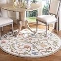 Round Handmade Thick Woolen Anti Slip Carpet and Rugs for Living Room Bedroom Hall Dinning Room etc 11x11 feet