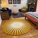 Round Handmade Thick Woolen Anti Slip Carpet and Rugs for Living Room Bedroom Hall Dinning Room Rugs 3x3 Size