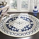 Round Handmade Thick Woolen Anti Slip Carpet and Rugs for Living Room Bedroom Hall Dinning Room Carpet 6x6 Size
