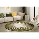 Round Handmade Thick Woolen Anti Slip Carpet and Rugs for Living Room Bedroom Hall Dinning Room etc 7x7 Size