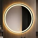 NEVEX 24x24 Inch Round LED Wall Mirror – Frameless Bathroom Vanity Mirror with Smart 3 Tone Lighting (Cool White, Natural White &amp; Warm White) | Modern Wash Basin &amp; Home Décor Mirror