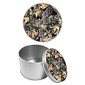 Round Metal Tin Container with Removable Lid, Camo Tree Durable Metal Storage Box for Cookies Spices Tea Candies Cakes Jewelry Cosmetics 3.54 x 2.36 inch– Single Pack
