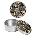 Round Metal Tin Container with Removable Lid, Camo Tree Durable Metal Storage Box for Crafts Snacks Candies Office Supplies Small Items 3.54 x 1.38 inch– Single Pack