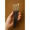 Round Painting Brushes Set of 3 (Size : 18, 16, 14) Paint Brush for Gouache / Acrylic /Oil Painting(Wood)