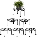 Round Plant Stand Galvanised Metal Flower Pot