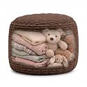 Pouf Ottoman Cover Only, Chocolate Brown, 20"x13", Small Storage Cover