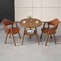Round Reception Desk and Chair Set, Office Conference Table &amp; Chairs, Business Coffee Dining Table Set for Small Space Reception Room, Lounge, Conference Room