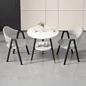 Round Reception Desk and Chair Set, Office Conference Table &amp; Chairs, Business Coffee Dining Table Set for Small Space Reception Room, Lounge, Conference Room