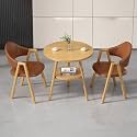 Round Reception Desk and Chair Set, Office Conference Table &amp; Chairs, Business Coffee Dining Table Set for Small Space Reception Room, Lounge, Conference Room